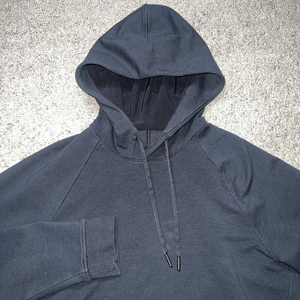 Lululemon Sweatshirt Mens Medium Black City Sweat Hoodie Pullover Performance‎